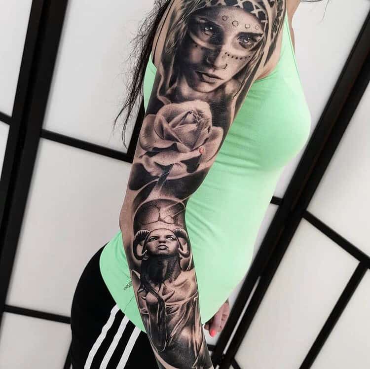 Tatuaggio manica nera e grigia 5