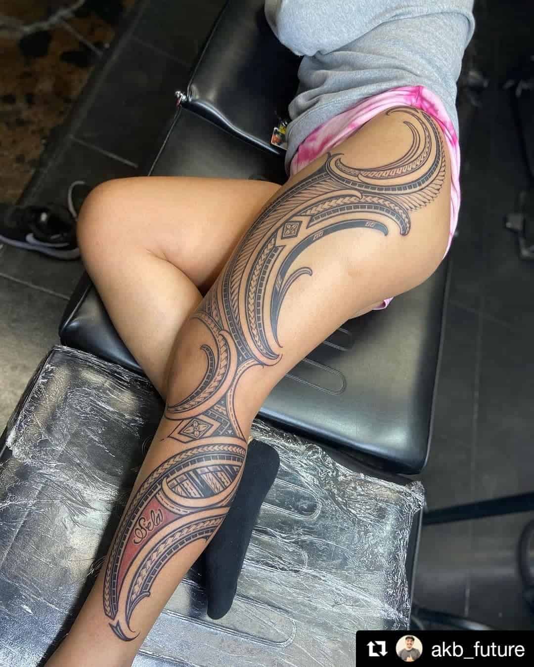 Tatuaggio manica gamba 5