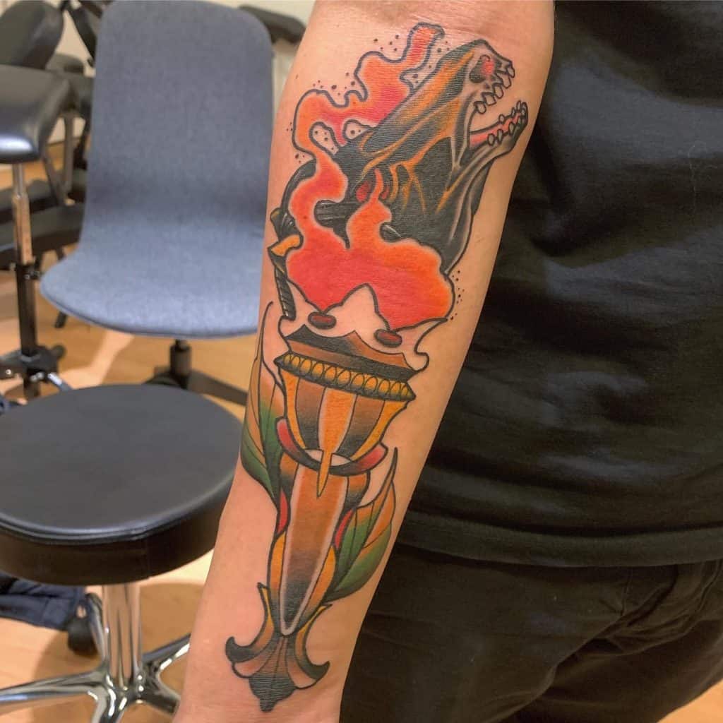 Tatouage Torche Liberté 2