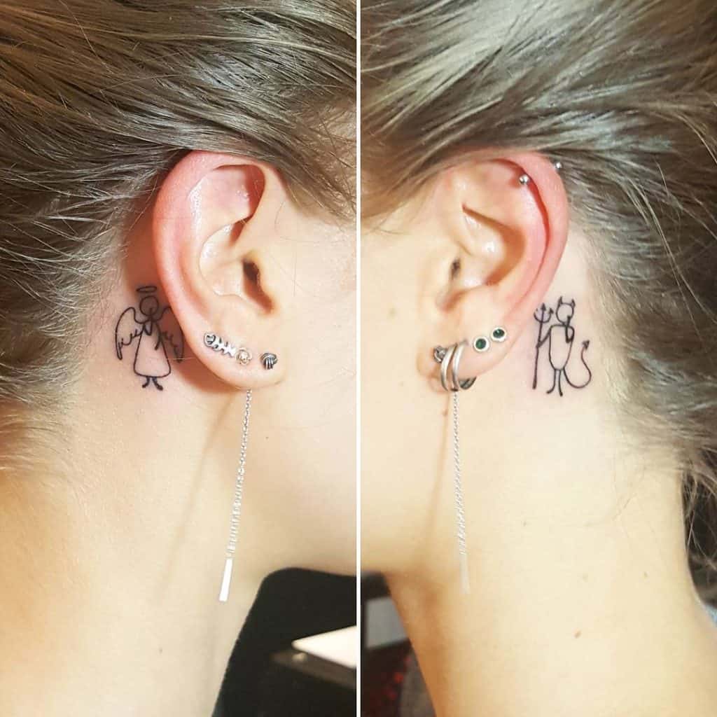 Tatuagem feminina no pescoço 5