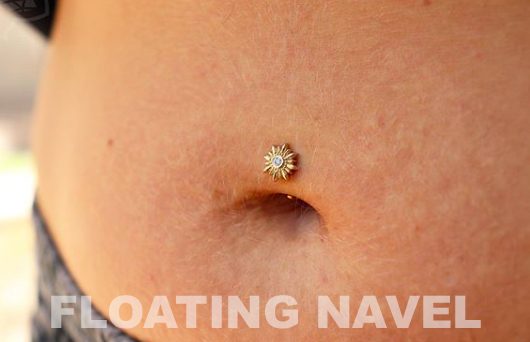 piercing plutajućeg pupka