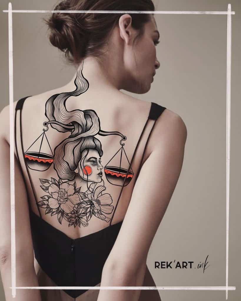 Tatoo per la parte superiore della schiena Donna 3