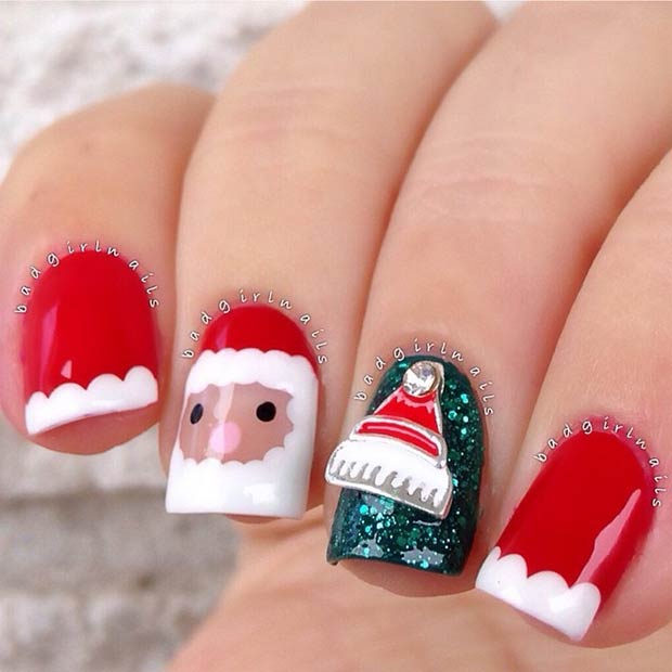 božična umetnost nohtov