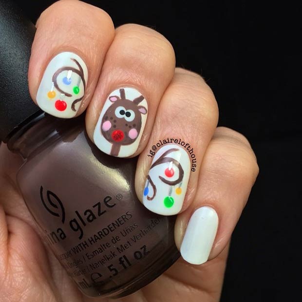 božična umetnost nohtov