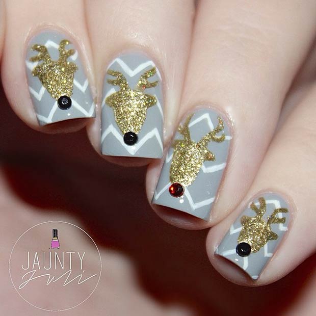 božična umetnost nohtov