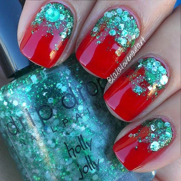 božična umetnost nohtov