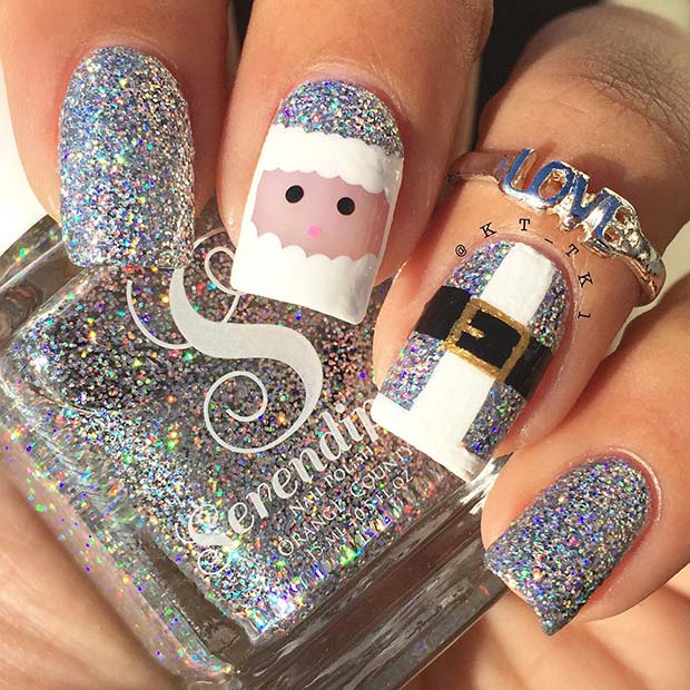 božična umetnost nohtov