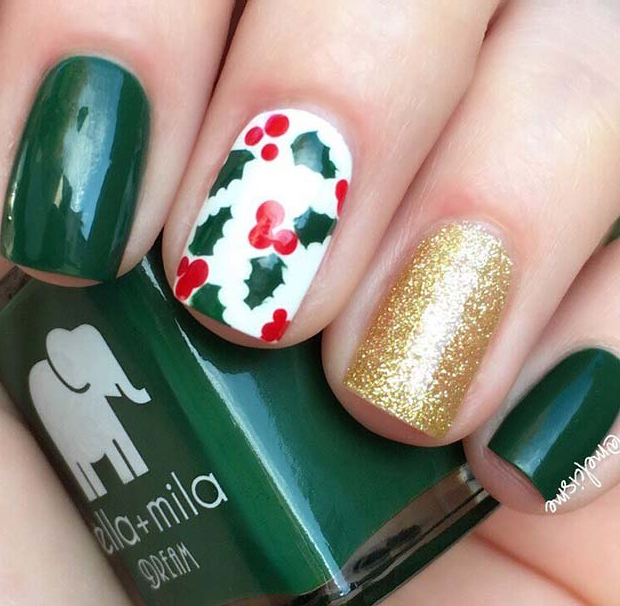 božična umetnost nohtov