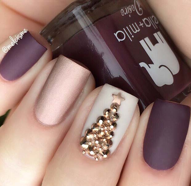 božična umetnost nohtov