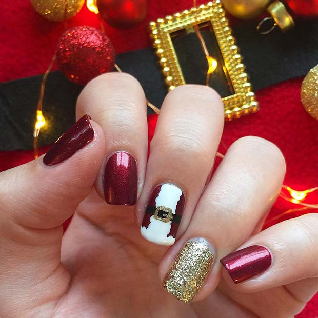 božična umetnost nohtov