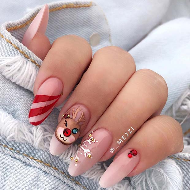 božična umetnost nohtov