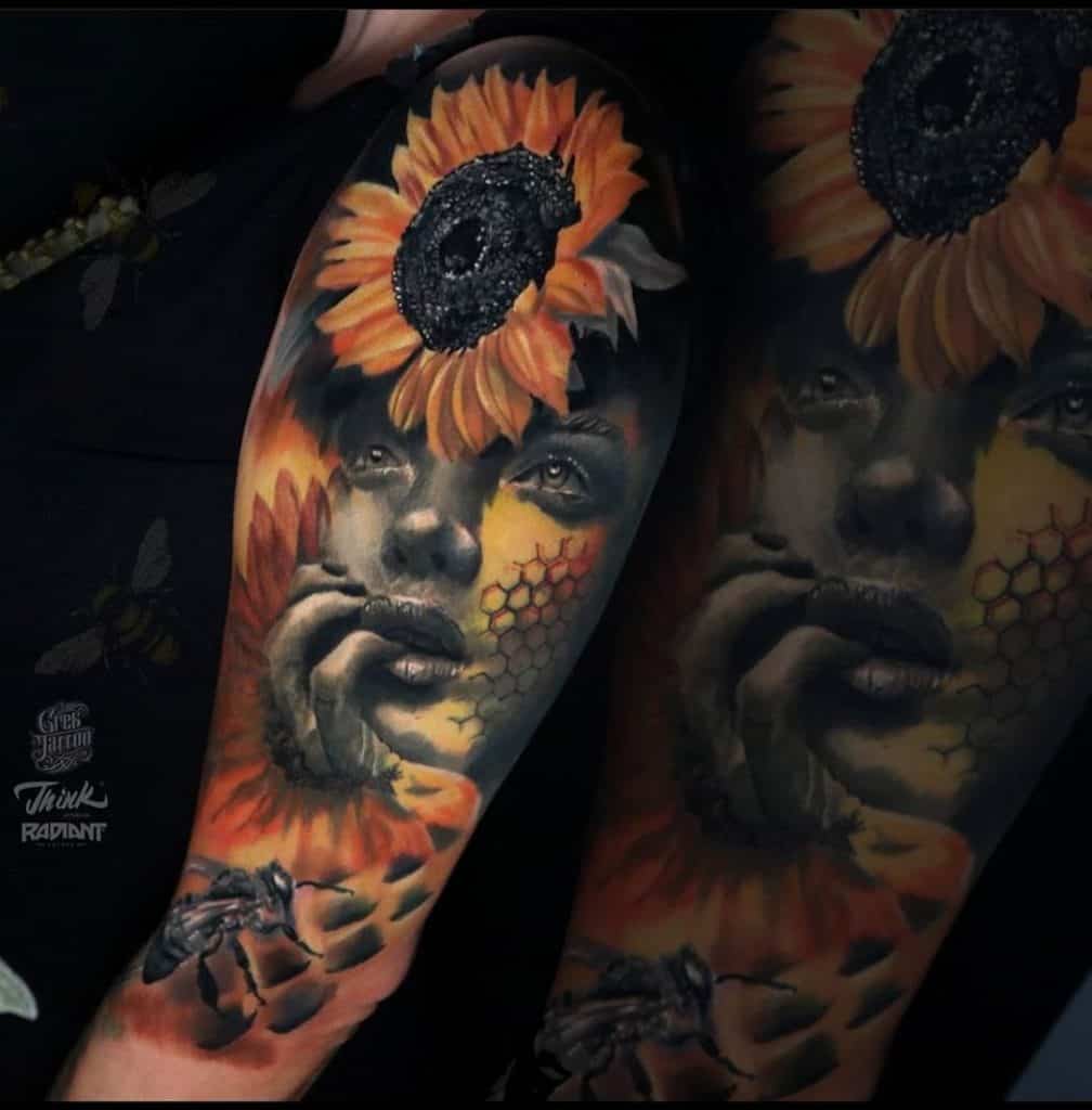 Tatuagem de favo de mel 2