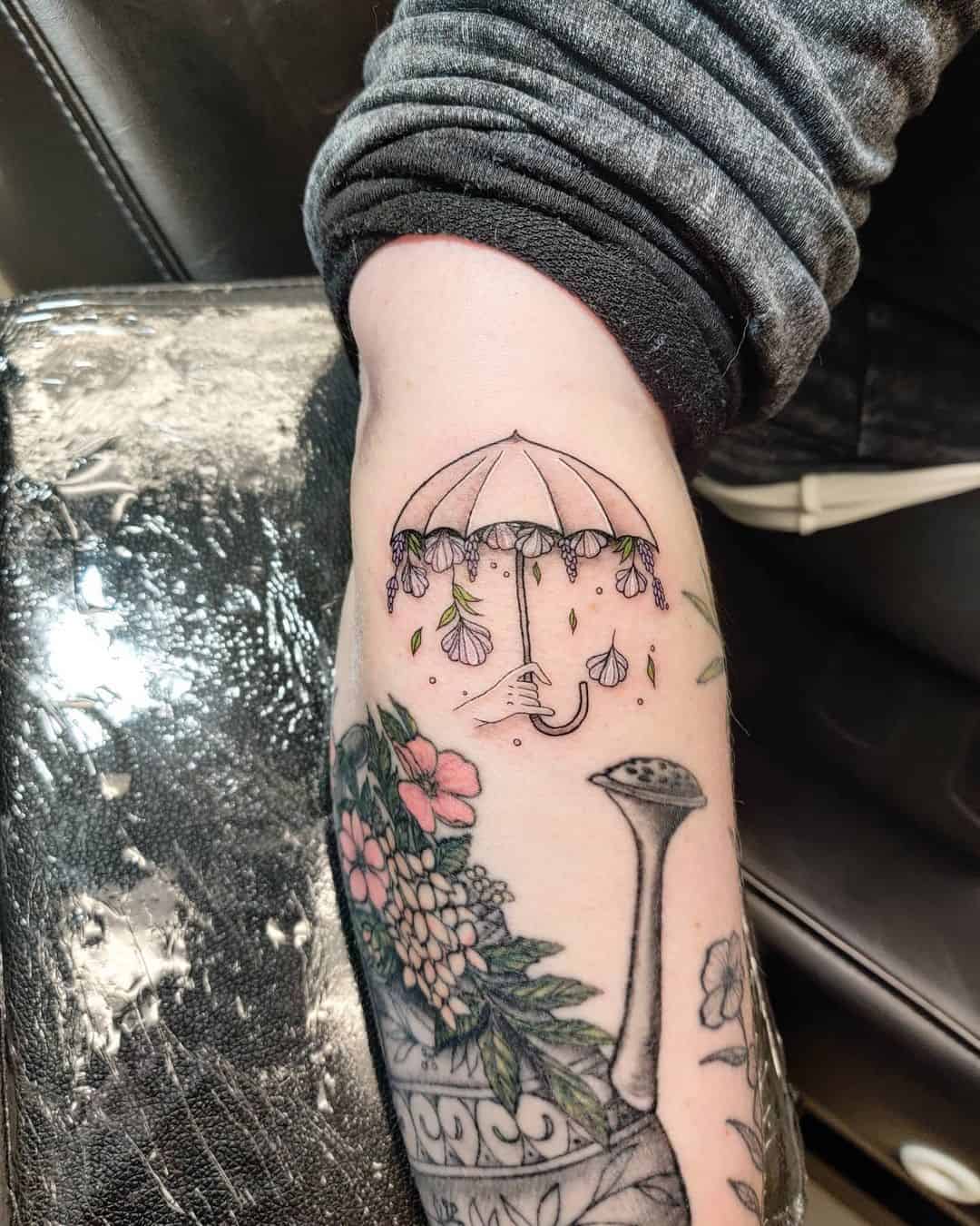 Tatuagem abstrata de lavanda
