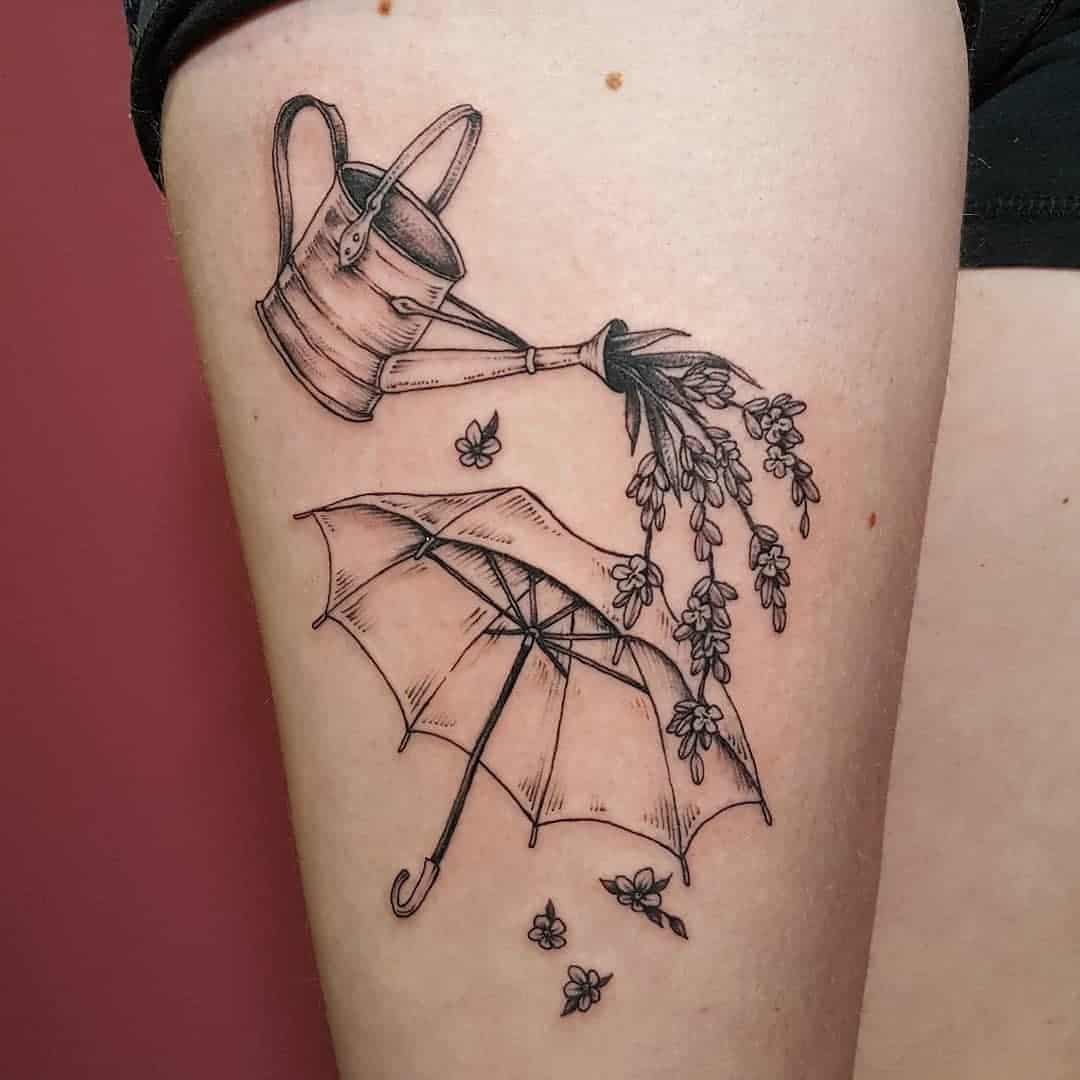 Lavanda e guarda-chuva