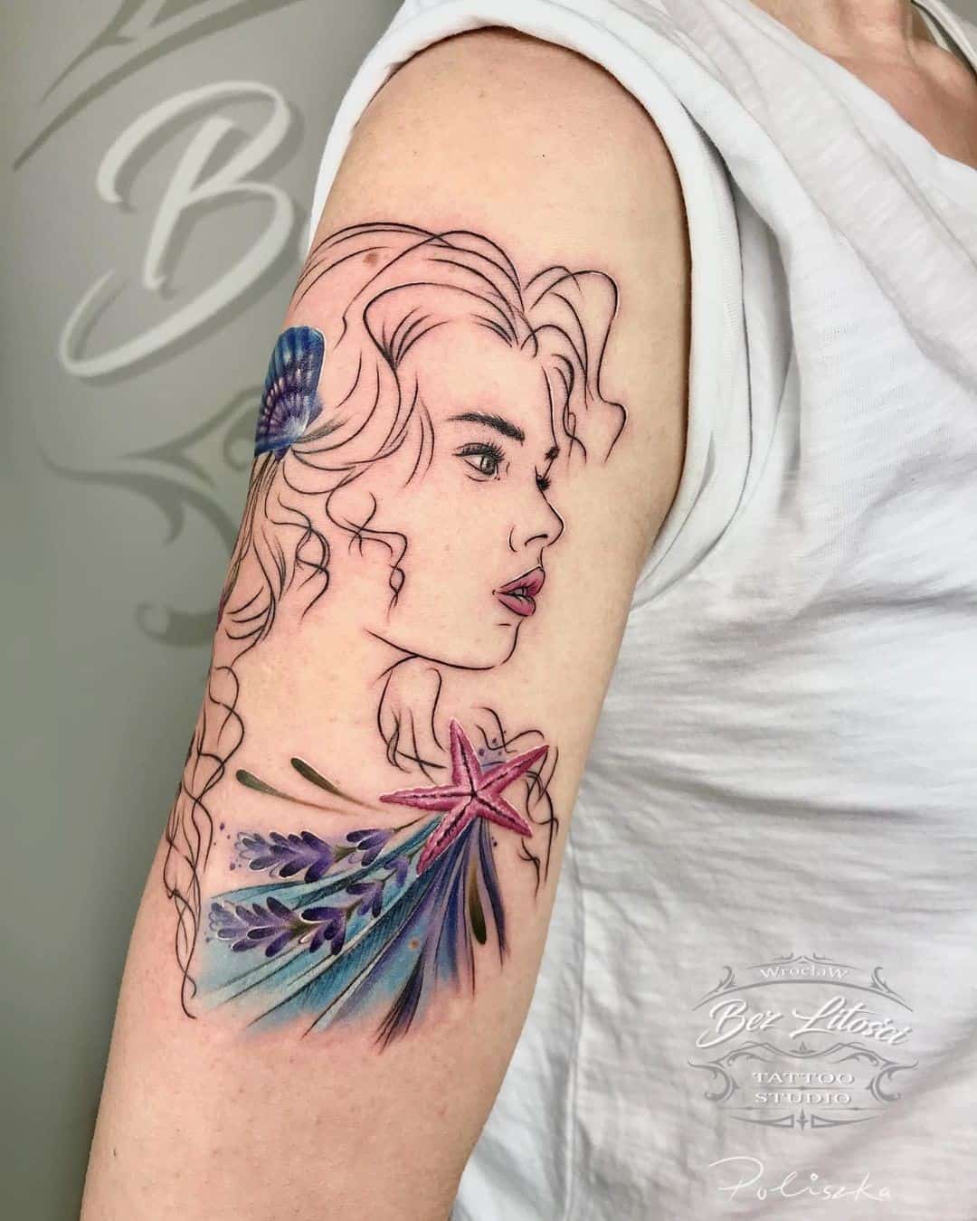 Lavanda e linda garota