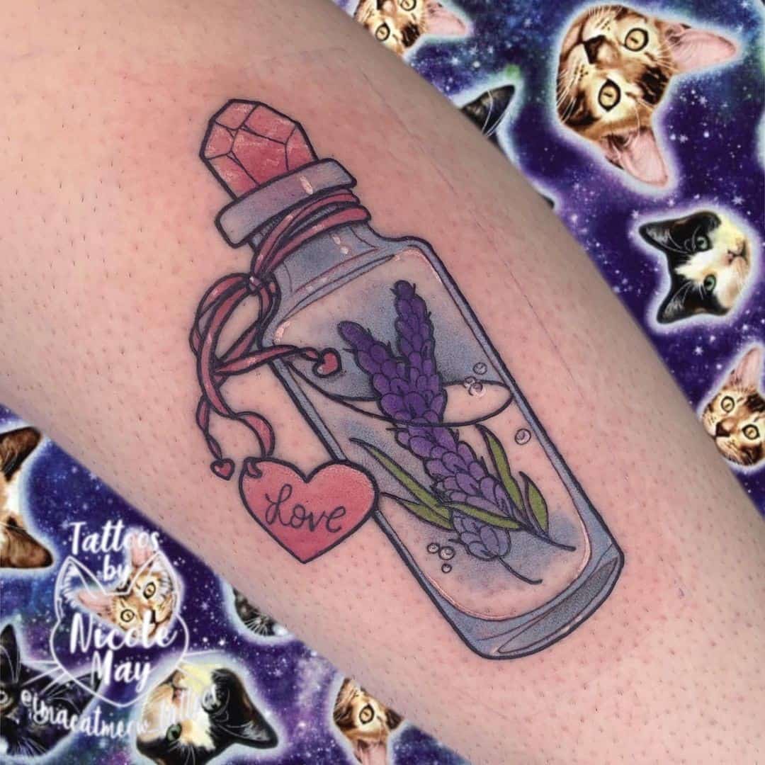 Lavanda em Frascos de Vidro