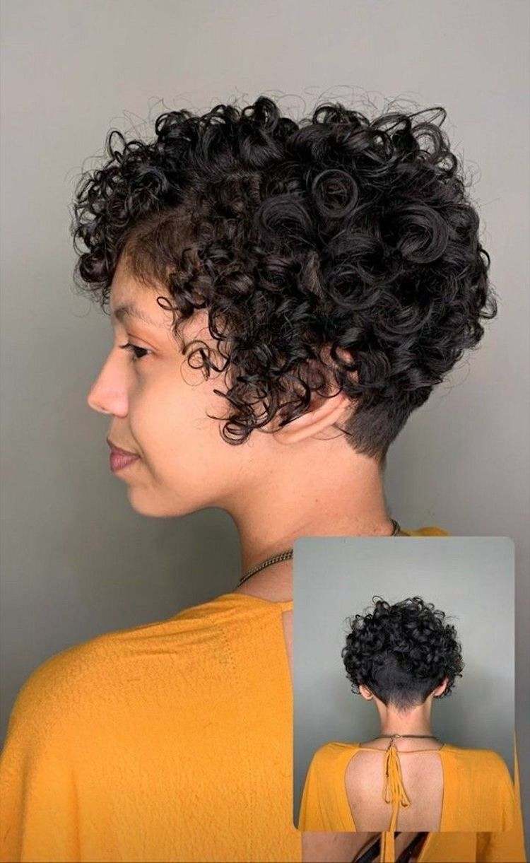 Bucle tunsoare scurtă cu ceafă scurtă