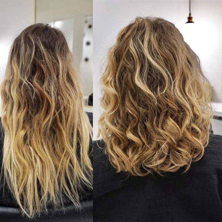 Tunsoare lungă bob pentru părul creț lungimea umerilor