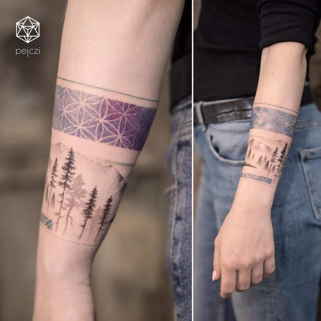 Tatouage d'arbre minuscule 3