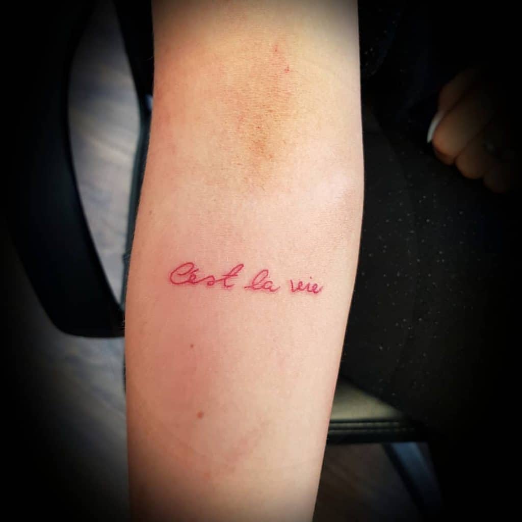 C'est la vie Tattoo 3