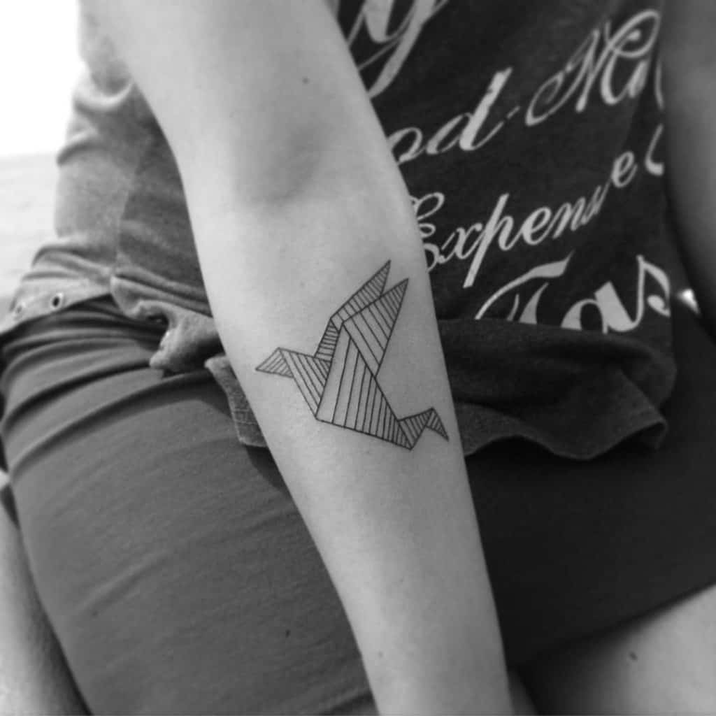 Papier Oiseau Tatouage 1