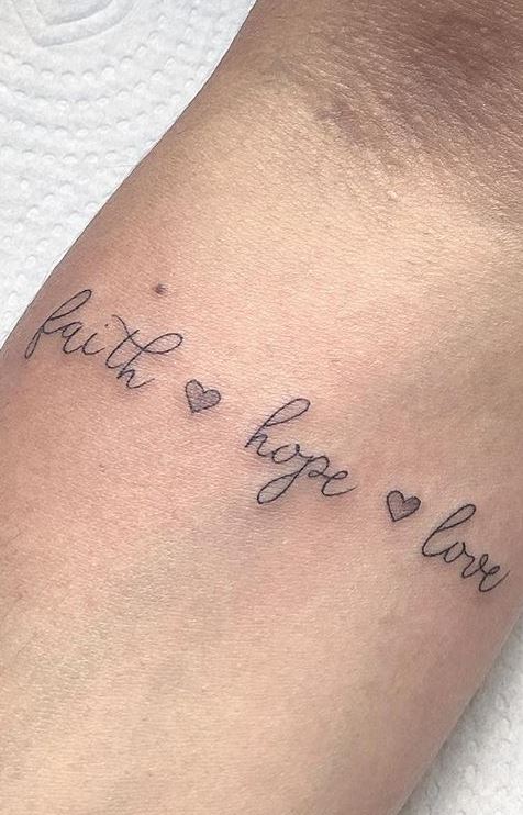 Tatuaggi Fede Speranza Amore