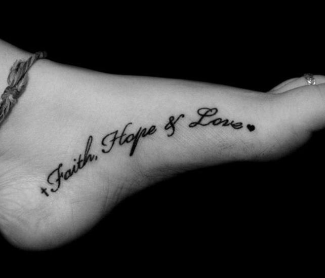 Tatuaggi Fede Speranza Amore