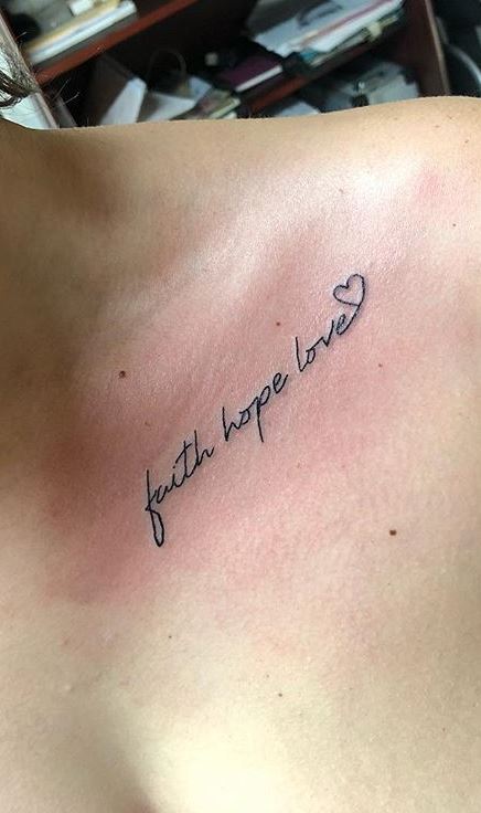 Tatuaggi Fede Speranza Amore