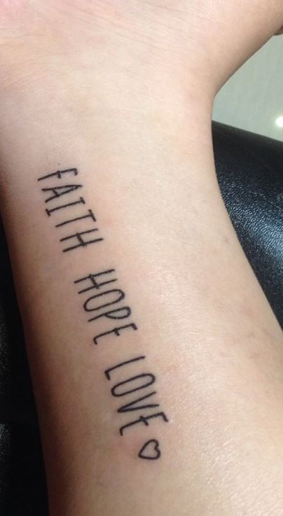 Tatuaggi Fede Speranza Amore