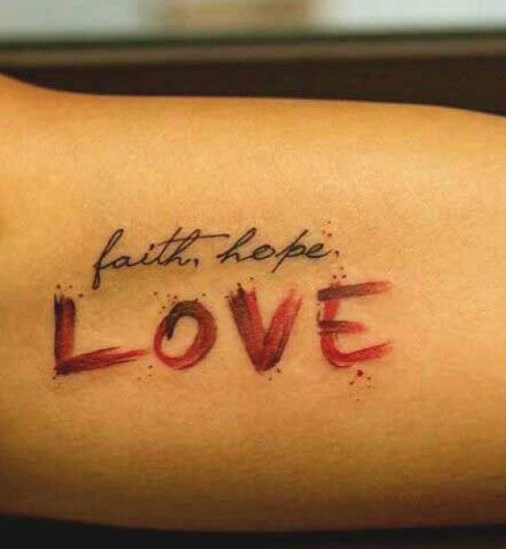 Tatuaggi Fede Speranza Amore