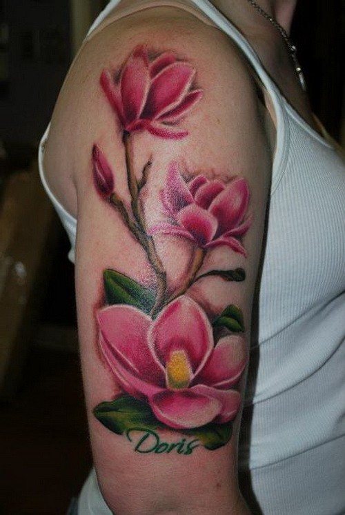 Gėlių tatuiruotė moterims