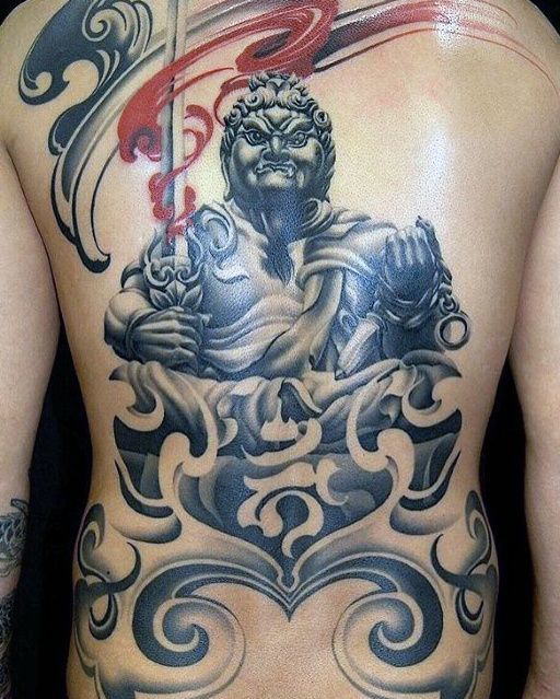 Fudō Myō-ō Tattoo On Back