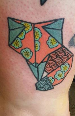 Tatuaggio simpatico origami