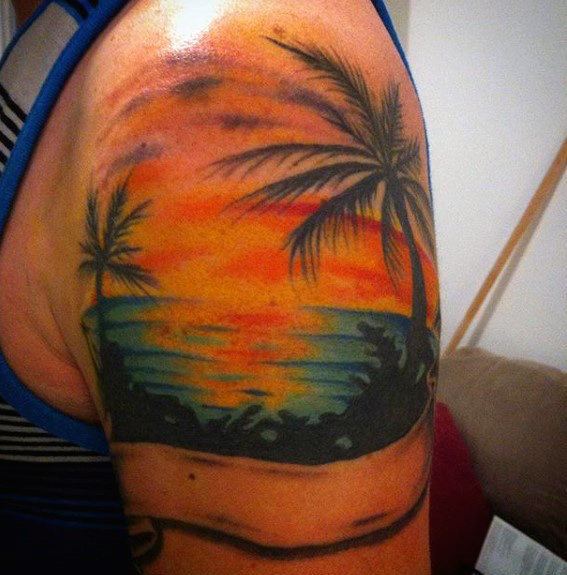 Palm Tree Tattoo vandens spalva