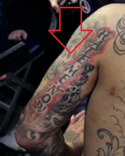 Tatouage Aaron HATE ME NOW