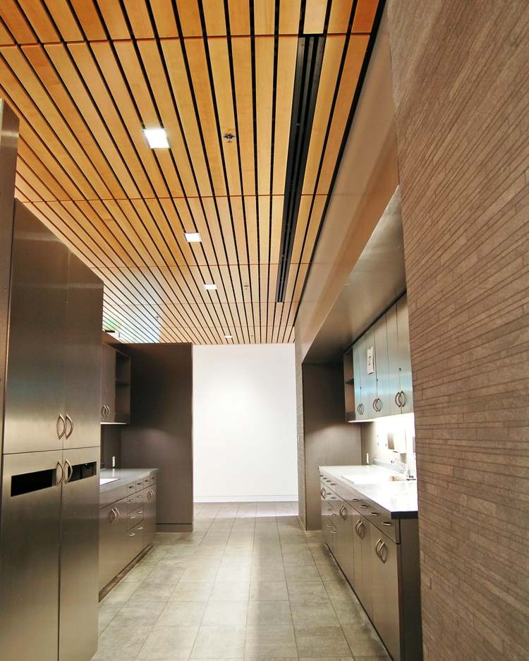 Atașați scânduri din lemn suspendate plăci-tavan-din-lemn-suspendate-design-bucătărie-oțel-modern