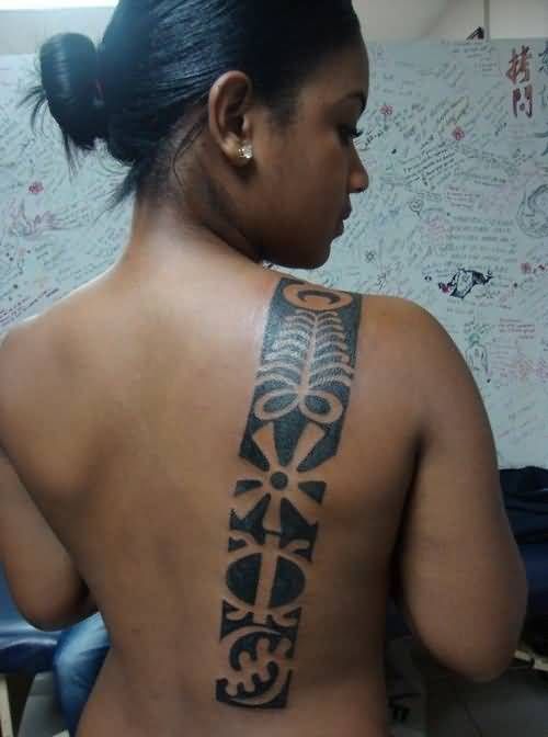 Adinkra Tattoo sul retro