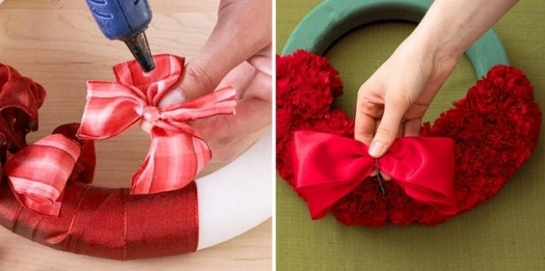 Deco-iarna Crăciun-arcuri coroană-face-te Deco-bijuterii de iarnă în afara Crăciunului-arcuri coroană-do-it-yourself