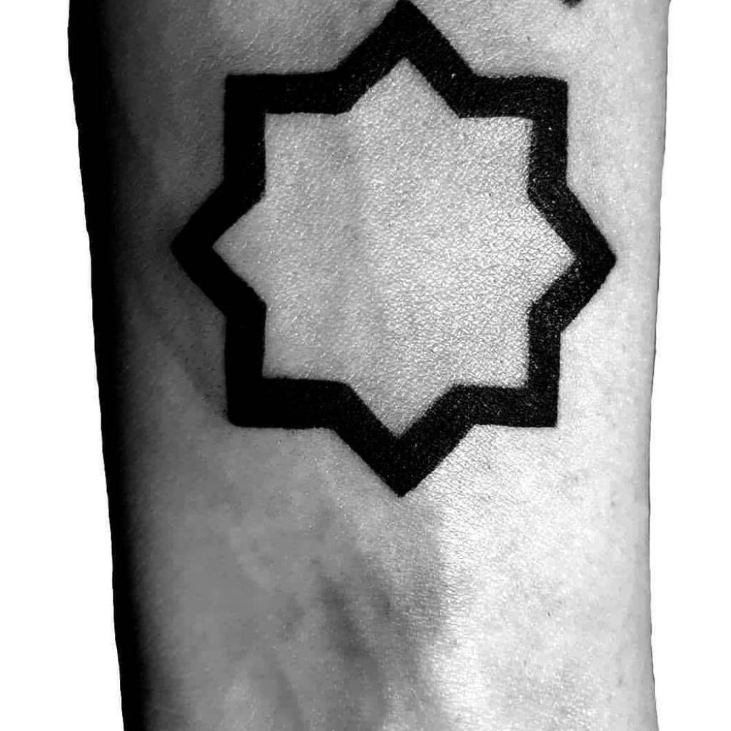 Tatouage d'étoile d'Al-Quds à portée de main