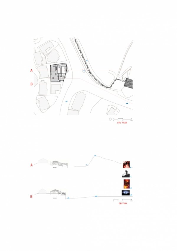 secțiunea transversală a arhitecturii moohoi remodelate a casei vechi secțiune transversală a casei vechi remodelate prin arhitectura moohoi