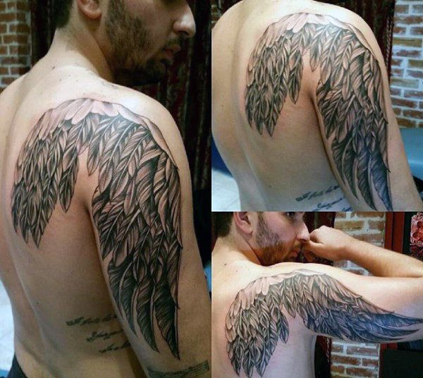 Moška tetovaža s peresom