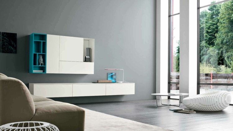 Repetați vechiul perete de extensie - albastru și alb Pereții suplimentari înfrumusețează ideile de vopsea cu accente albastre