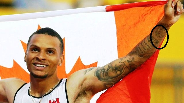 Tatouage Andre De Grasse Espoir