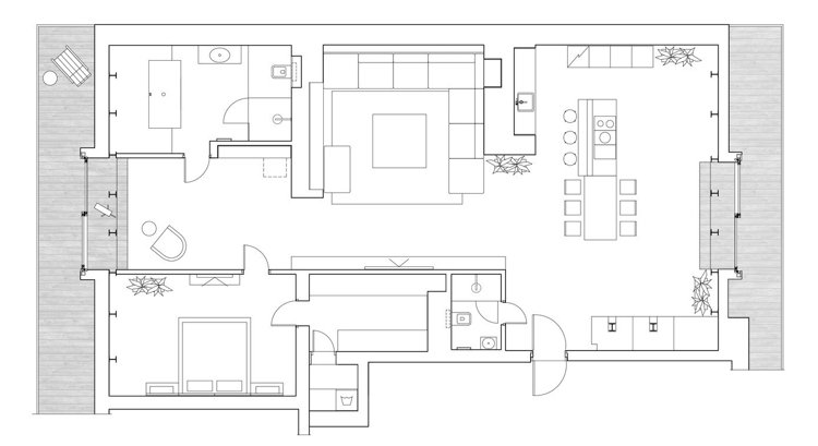 Plan de etaj cu dispunerea camerei apartamentului de la ultimul etaj plan-etaj plan-cameră-diviziune-facilitate-cameră-proiectare