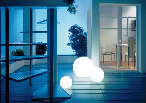 Bile de iluminat la exterior la modă Lampă cu bile de iluminat exterior la modă