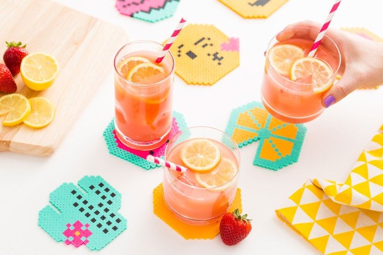 Tinker cu mărgele de călcat - coastere - băuturi de vară - grădină