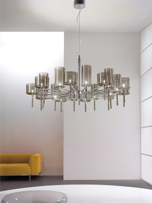 Candelabru din sticlă iluminat interior inovator Lustra de design din sticlă iluminare interioară inovatoare