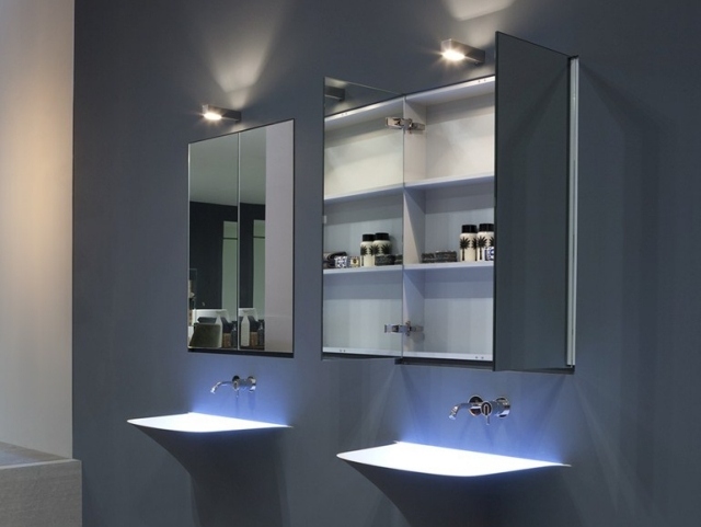 Dulap cu oglindă pentru baie care se potrivește cu mantra stilului de viață modern de Antonio Lupi Mantra-baie-oglindă-oglindă-modele-pentru-instalare-pe-perete-lavoare-iluminate