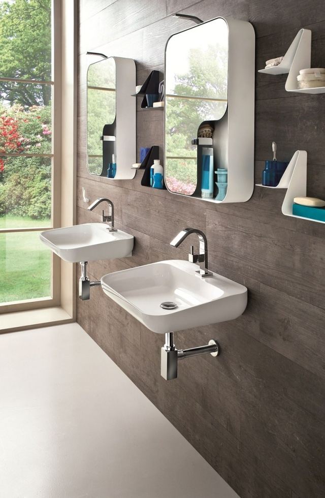 Mobilier pentru oglindă de baie - funcțional, cu lalea LED integrată oglindă-de-perete-funcțională-cu-dulap-TULIP-chiuvetă-cu-led-integrată