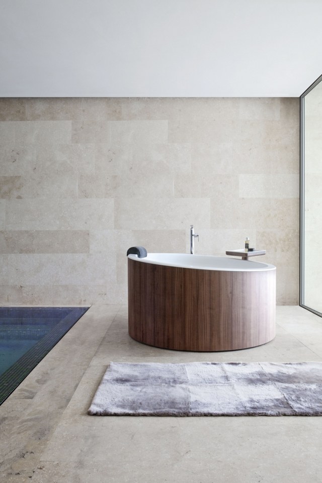 Baie de dresaj cu spătar material rotund de formă rotundă